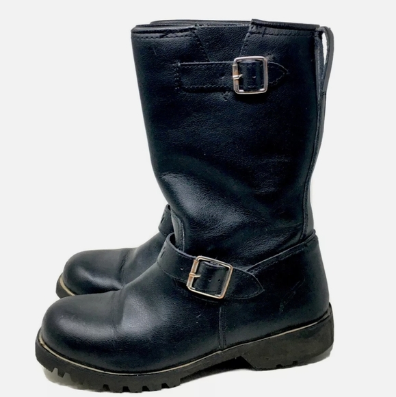 Bilt Men's Motorcycle Boots 10" Black Leather 8 - Picture 2 of 8